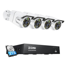 ZOSI IP Camera ZOSI C105 4 pcs WiFi 8MP + NVR 8ch + 2TB HDD megfigyelő kamera