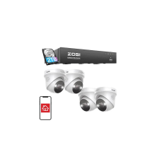 ZOSI IP Camera ZOSI C225 4 pcs WiFi 5MP + NVR 8ch + 2TB HDD megfigyelő kamera