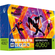 ZOTAC rtx 4060 ti amp spider-man: across the spider-verse bundle 16gb gddr6 videokártya (zt-d40620f-10smp) videókártya
