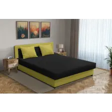  Zsanett franciaágy őszi levélzöld és fekete lenyűgöző 4 méretben ágy és ágykellék