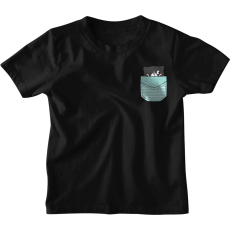  Zsebminta Leskelődő Cica - Gyerek Póló