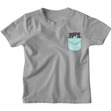  Zsebminta Leskelődő Cica - Gyerek Póló