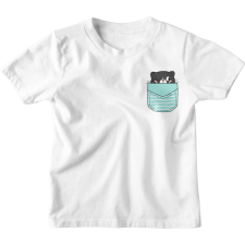  Zsebminta Leskelődő Cica - Gyerek Póló gyerek póló