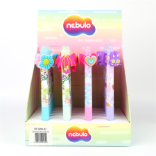  Zseléstoll radírozható, nyomógombos, tavaszi csecsebere 24 db/display Nebulo toll