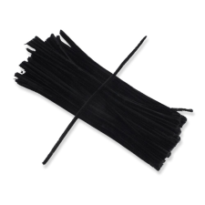  Zsenília drót - fekete 100db/csomag dekorációs kellék