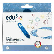  Zsírkréta EDU3 jumbo kerek hegyezett 12 színű kréta