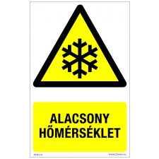ZSONA DEKOR Alacsony hőmérséklet Műanyag tábla 160x100 mm információs címke