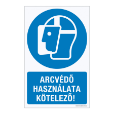 ZSONA DEKOR Arcvédő használata kötelező! Műanyag tábla 100x160 mm információs címke