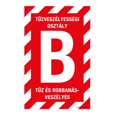 ZSONA DEKOR B tűzveszélyességi osztály nem tűzveszélyes Műanyag tábla 160x250 mm információs címke