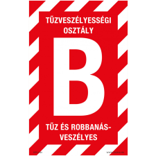 ZSONA DEKOR B tűzveszélyességi osztály nem tűzveszélyes Öntapadós matrica 160x250 mm információs címke