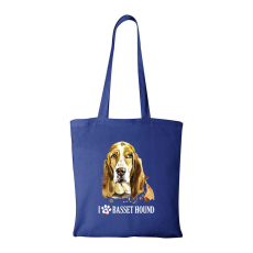 ZSONA DEKOR Basset hound - Bevásárló táska kék
