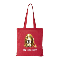 ZSONA DEKOR Basset hound - Bevásárló táska piros