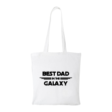 ZSONA DEKOR Best dad in the galaxy - Bevásárló táska fehér kézitáska és bőrönd