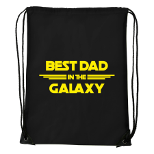 ZSONA DEKOR Best dad in the galaxy - Sport táska fekete kézitáska és bőrönd