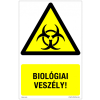 ZSONA DEKOR Biológiai veszély! Öntapadós matrica 160x250 mm