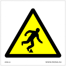 ZSONA DEKOR Botlás veszély! Műanyag tábla 200x200 mm információs címke