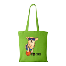ZSONA DEKOR Corgi - Bevásárló táska zöld v2
