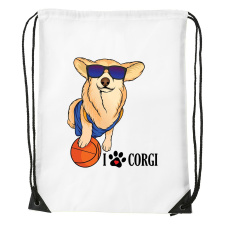 ZSONA DEKOR Corgi - Sport táska fehér v2 kézitáska és bőrönd