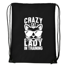 ZSONA DEKOR Crazy cat - Sport táska fekete kézitáska és bőrönd