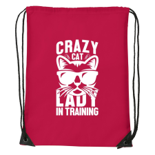 ZSONA DEKOR Crazy cat - Sport táska piros kézitáska és bőrönd