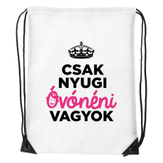 ZSONA DEKOR Csak nyugi óvónéni vagyok - Sport táska fehér