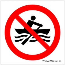 ZSONA DEKOR Csónakázni tilos! Öntapadós matrica 100x100 mm információs címke