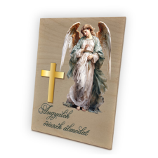 ZSONA DEKOR Dekorációs fa tábla 15x20 cm - Angyal ajándéktárgy