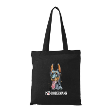 ZSONA DEKOR Dobermann - Bevásárló táska fekete v2