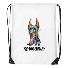 ZSONA DEKOR Dobermann - Sport táska fehér