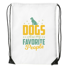 ZSONA DEKOR Dogs are my favorite people - Sport táska fehér