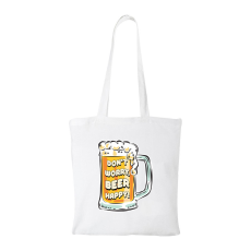 ZSONA DEKOR Dont worry, beer happy - Bevásárló táska fehér