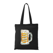 ZSONA DEKOR Dont worry, beer happy - Bevásárló táska fekete kézitáska és bőrönd