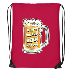 ZSONA DEKOR Dont worry, beer happy - Sport táska piros