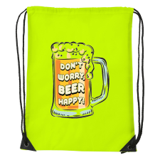 ZSONA DEKOR Dont worry, beer happy - Sport táska sárga kézitáska és bőrönd