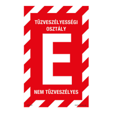 ZSONA DEKOR E tűzveszélyességi osztály nem tűzveszélyes Öntapadós matrica 160x100 mm információs címke