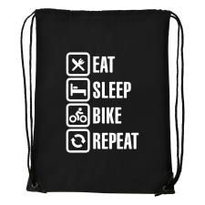 ZSONA DEKOR Eat sleep bike repeat - Sport táska fekete kézitáska és bőrönd