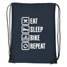 ZSONA DEKOR Eat sleep bike repeat - Sport táska navy kék kézitáska és bőrönd