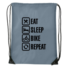 ZSONA DEKOR Eat sleep bike repeat - Sport táska szürke kézitáska és bőrönd