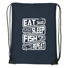 ZSONA DEKOR Eat sleep fish repeat - Sport táska navy kék kézitáska és bőrönd