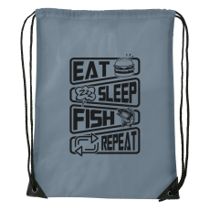 ZSONA DEKOR Eat sleep fish repeat - Sport táska szürke