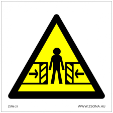 ZSONA DEKOR Elmozduló tárgyak! Műanyag tábla 200x200 mm információs címke