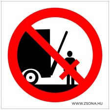 ZSONA DEKOR Emelőfal alatt tartózkodni tilos! Öntapadós matrica 100x100 mm információs címke