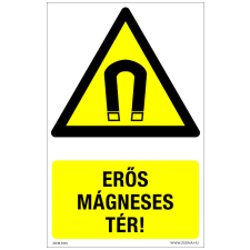 ZSONA DEKOR Erős mágneses tér! Öntapadós matrica 160x100 mm információs címke