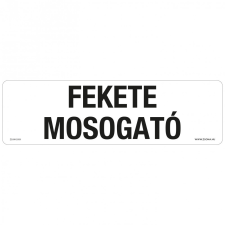 ZSONA DEKOR Fekete mosogató Műanyag tábla 250x80 mm információs címke