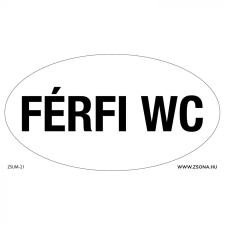 ZSONA DEKOR Férfi wc felírattal Műanyag tábla 120x65 mm ovál információs címke