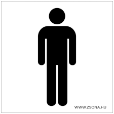 ZSONA DEKOR Férfi WC öntapadós matrica 100x100 mm információs címke