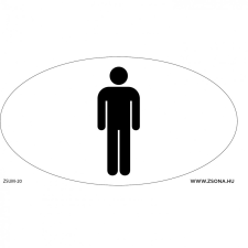 ZSONA DEKOR Férfi wc piktogrammal Műanyag tábla 120x65 mm ovál információs címke