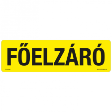 ZSONA DEKOR Főelzáró Műanyag tábla 250x80 mm információs címke