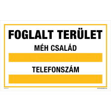 ZSONA DEKOR Foglalt terület! Méh család Öntapadós matrica 160x100 mm információs címke