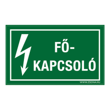 ZSONA DEKOR Főkapcsoló Öntapadós matrica csomag 100x60 mm 5db/csomag információs címke